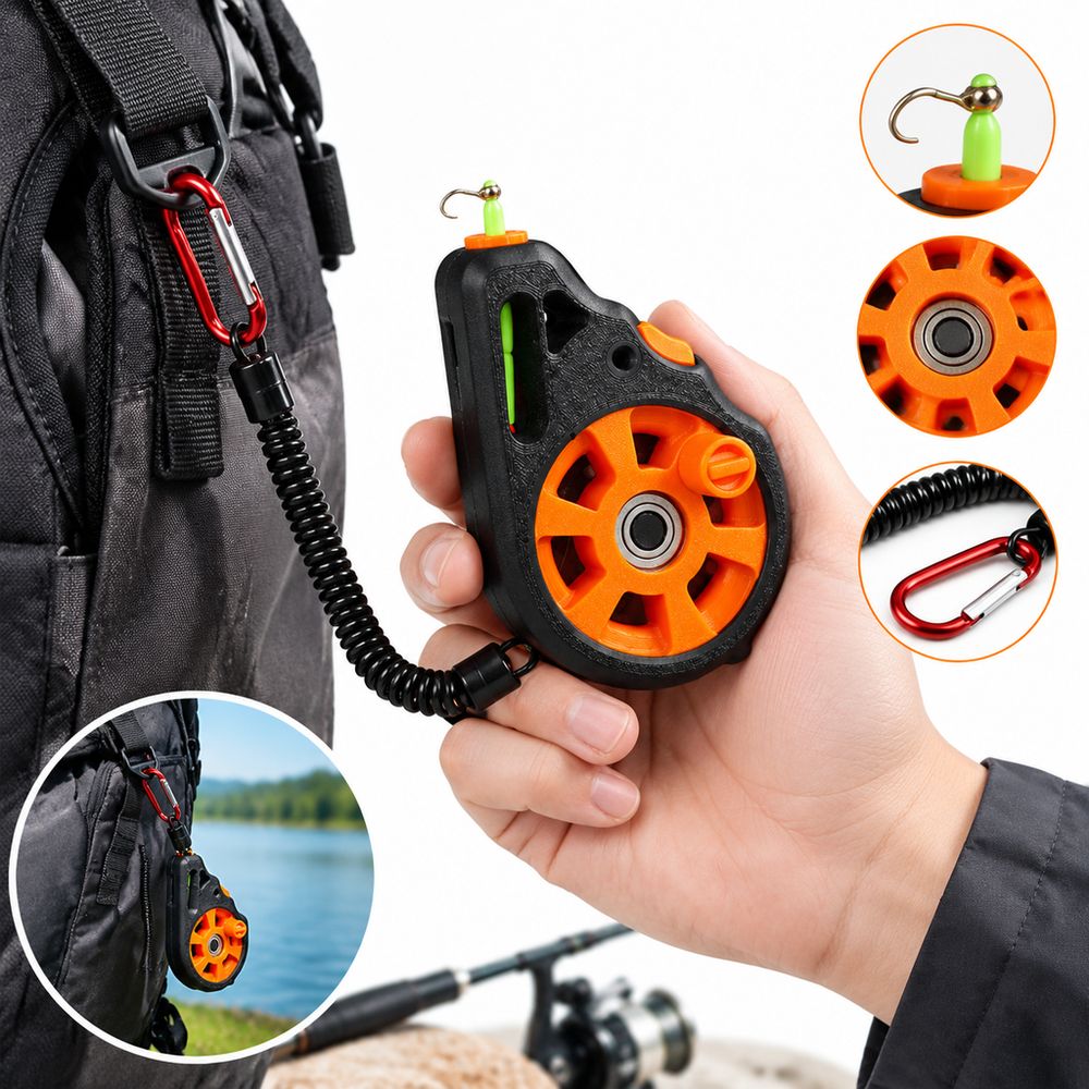 Fly Reel - Ручная рыболовная катушка, компактная, портативная, с